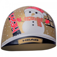 Новогодняя шапочка для плавания HEAD SILICONE SKETCH Snow снеговик