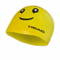 Желтая шапочка для плавания HEAD смайлик